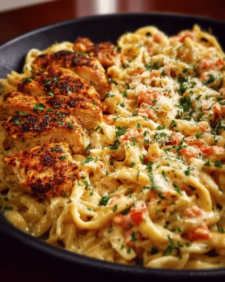 Creamy Cajun Chicken Pasta with Parmesan, Garlic, and Mozzarella