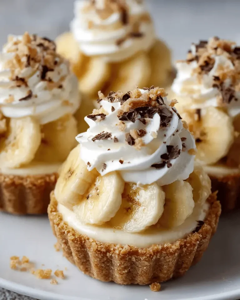No-Bake Mini Banana Cream Pies