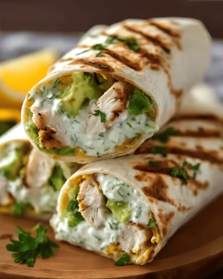 Chicken Avocado Ranch Wraps
