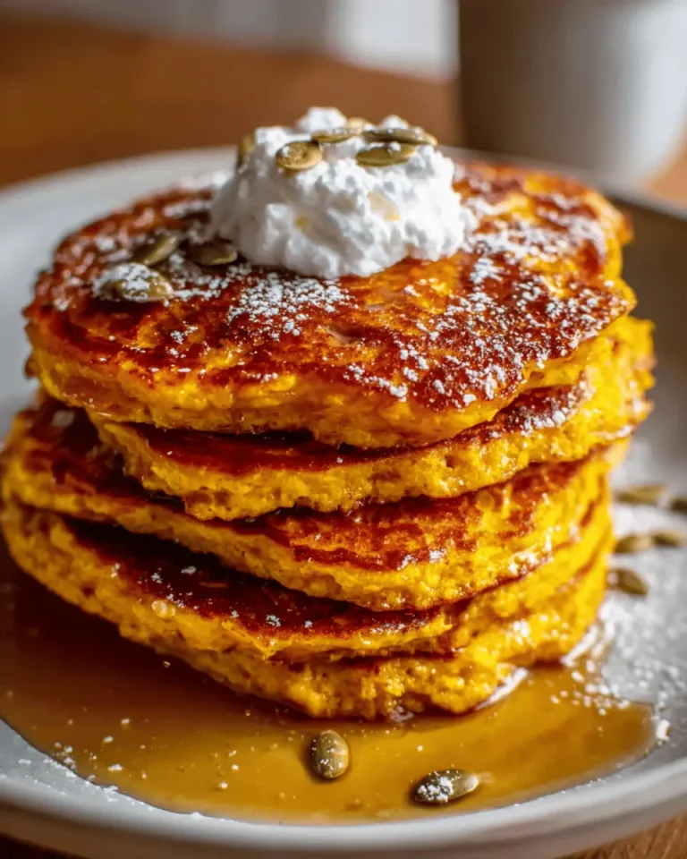 Pumpkin Cottage Cheese Pancakes