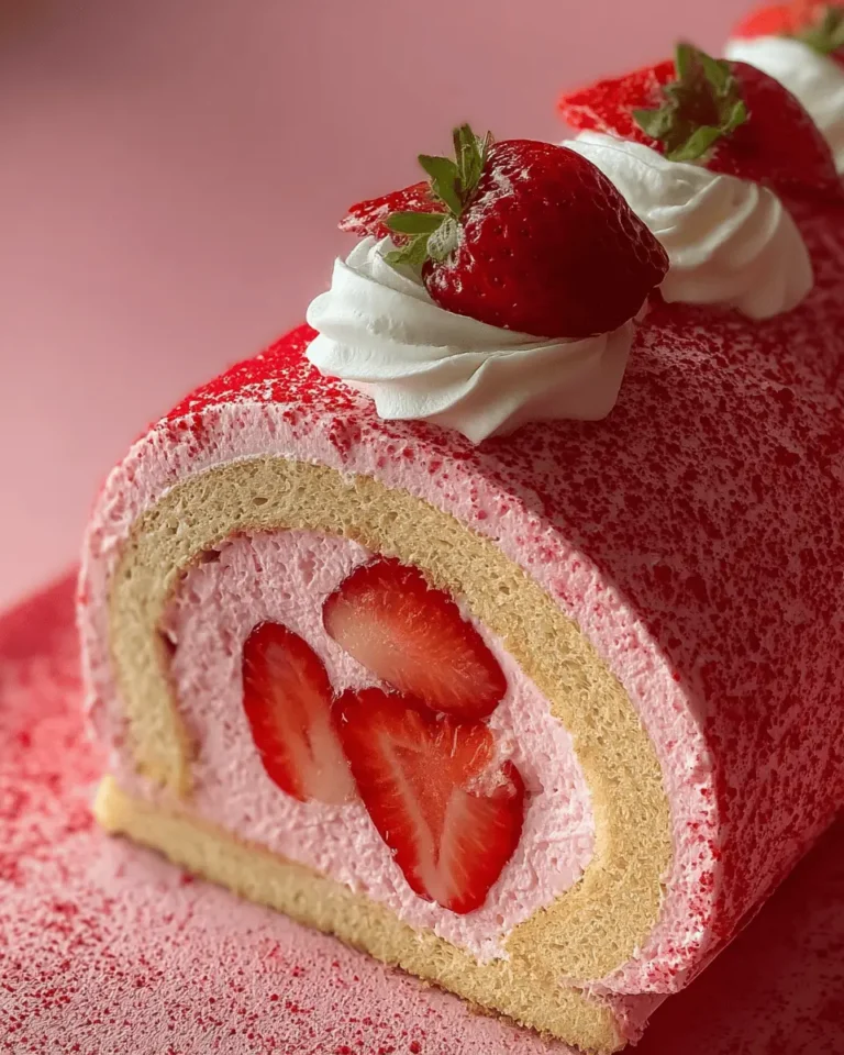 Sweetheart Strawberry Roll Cake