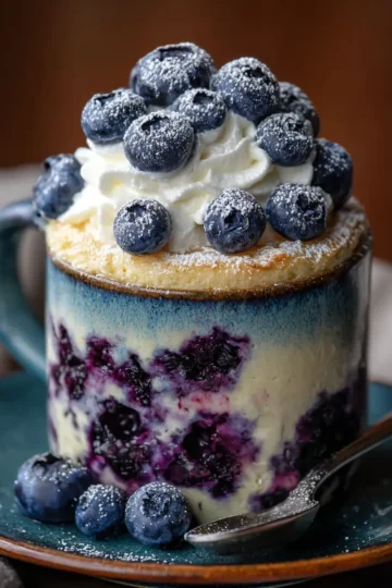 Blueberry Vanilla Mug Cake