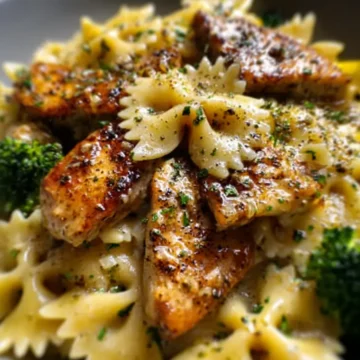 Cowboy Butter Lemon Bowtie Chicken with Broccoli