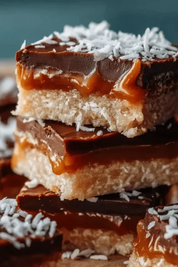 No-Bake Coconut Caramel Bars