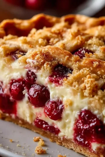 Buttery, Creamy, Cranberry Pie