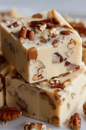White Chocolate Caramel Pecan Fudge