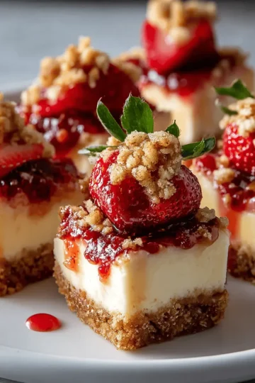 Strawberry Crunch Cheesecake Bites
