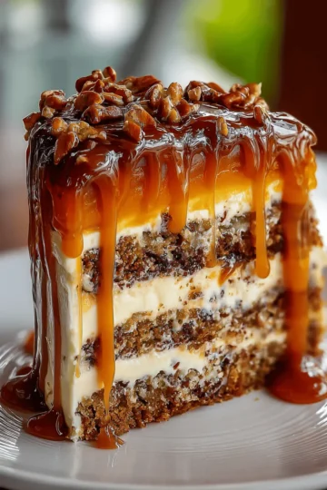 Turtle Caramel Cake