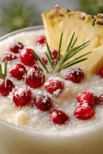 Frosty Piña Colada Holiday Punch Bowl Recipe