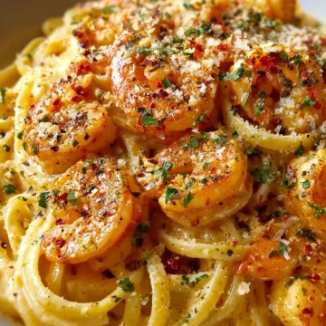 Creamy Cajun Shrimp Pasta Volcano