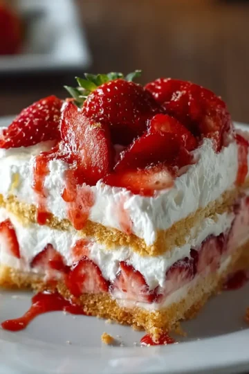 No-Bake Strawberry Shortcake Dessert