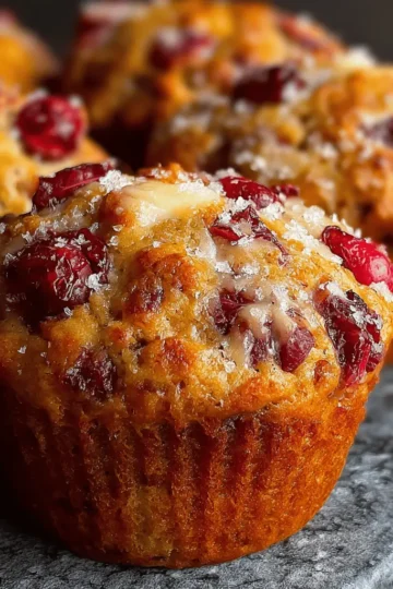 Cranberry Orange Breakfast Muffins with Holiday Glow