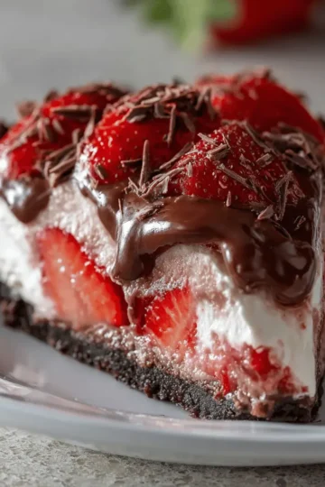 Chocolate Covered Strawberry Pie
