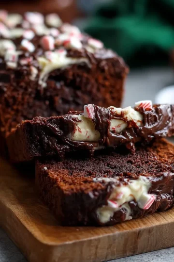 Peppermint Brownie Bread