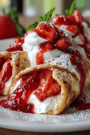 Strawberry Cheesecake Chimichangas
