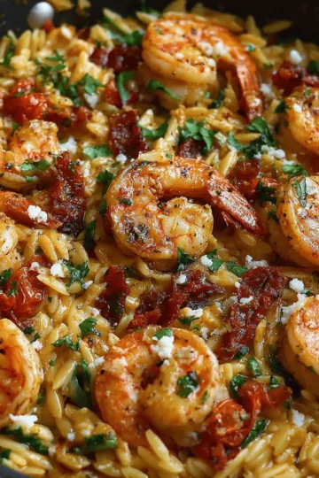 Tuscan Shrimp Orzo