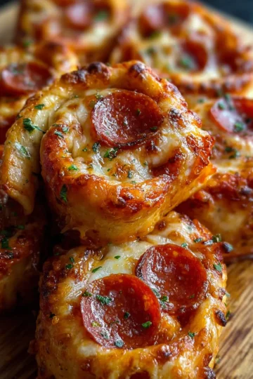 Delicious Cheesy Pepperoni Pizza Roll‑Ups