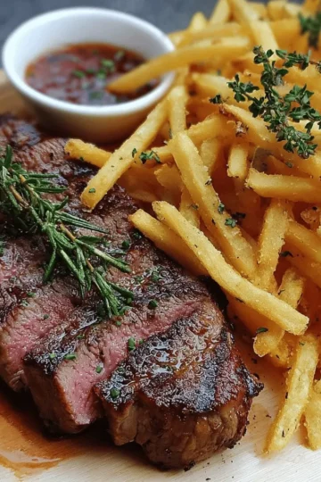 Juicy Steak and Crispy French Fries