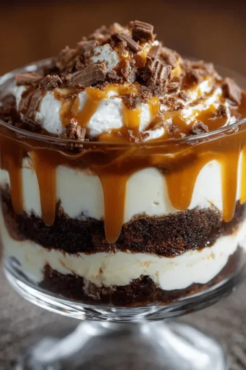 Caramel Cheesecake Brownie Trifle Delight