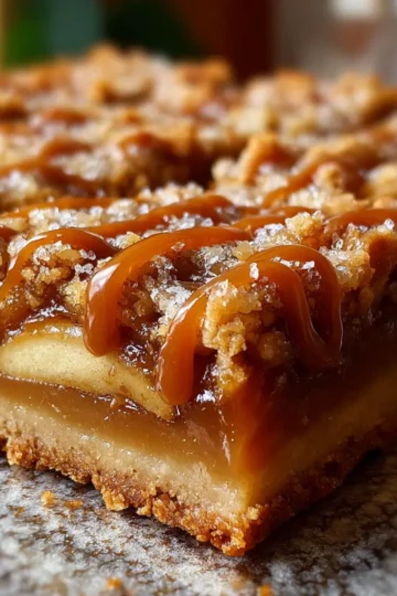 Salted Caramel Apple Pie Bars
