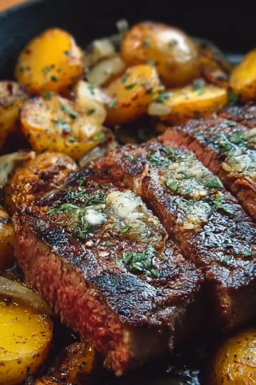 Garlic Butter Steak and Potatoes Skillet