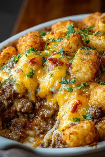 Cowboy Casserole with Beef & Tater Tots