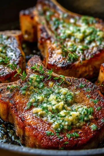 Garlic Butter Pan-Seared Beef Chops