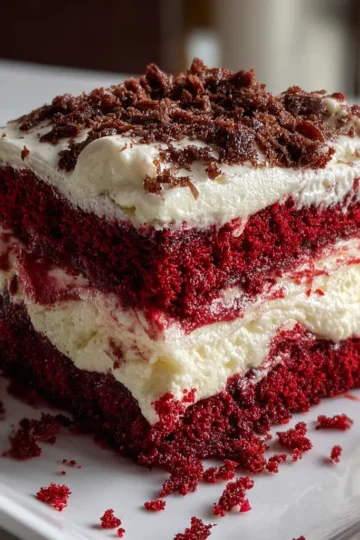 Red Velvet Dessert Lasagna