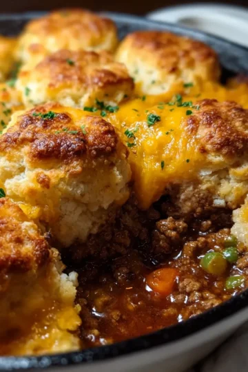 Cheddar Bay Ground Beef Cobbler