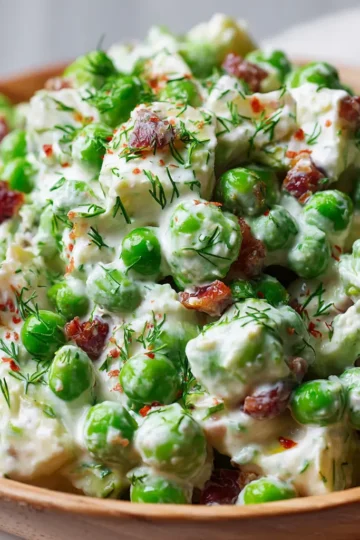 Best Creamy Pea Salad