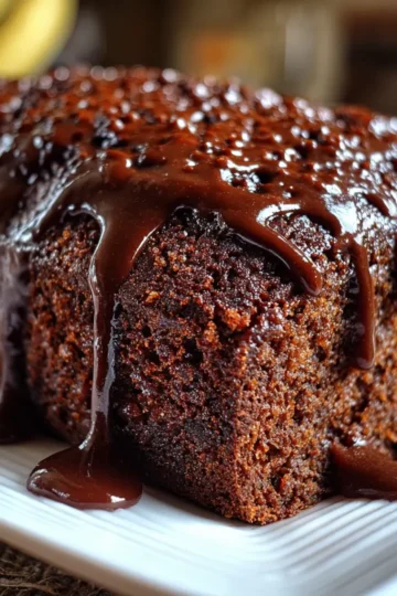 Chocolate Banana Applesauce Cake