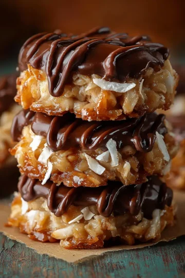 Easy No-Bake Samoa Cookies
