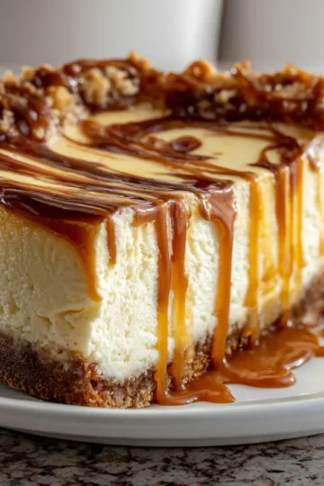 Irresistible Caramel Swirl Cheesecake