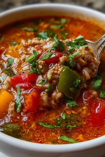 Stuffed Bell Pepper Soup