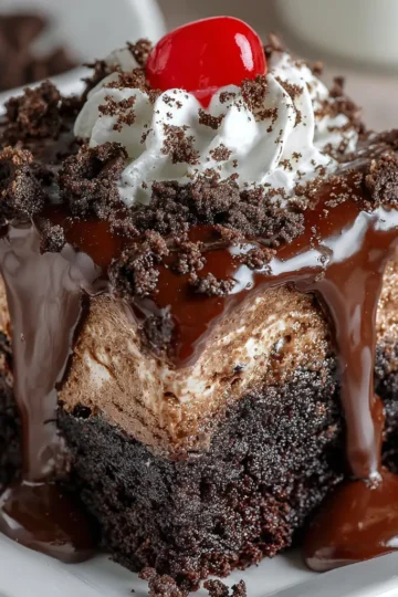 DEATH BY CHOCOLATE POKE CAKE