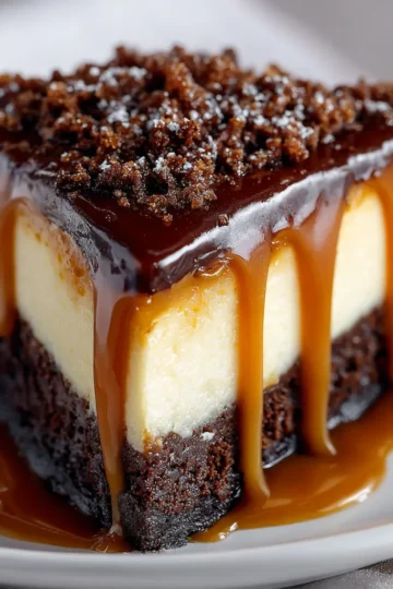 Caramel Brownie Cheesecake Bliss