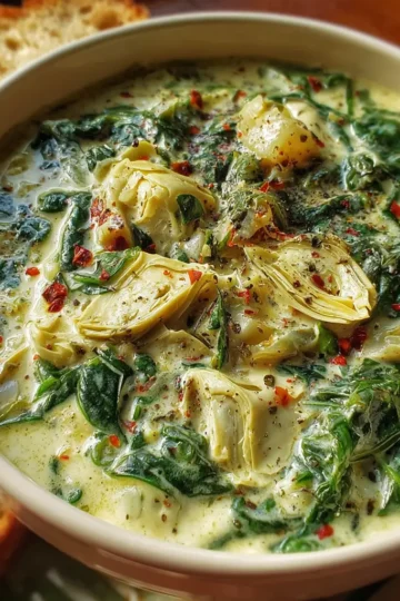 Creamy Spinach Artichoke Soup