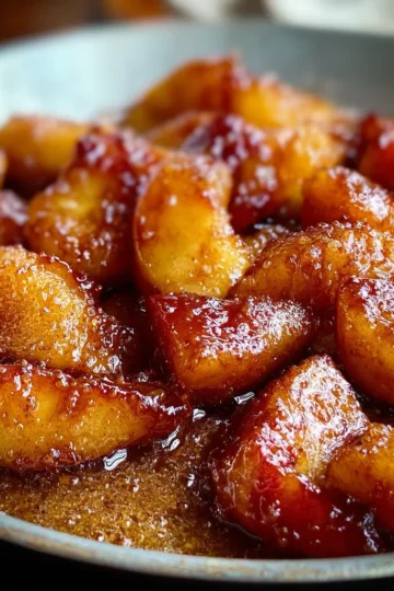 Fried Apples with Brown Sugar Cinnamon Glaze