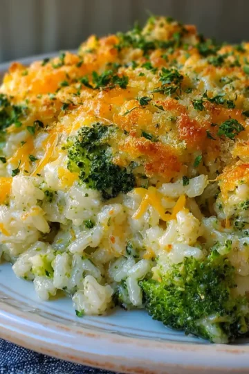Cheesy Broccoli Rice Casserole