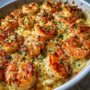 Garlic Parmesan Shrimp Bake