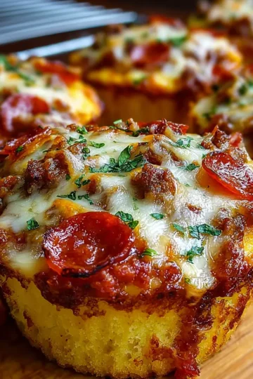 Deep Dish Pizza Cupcakes