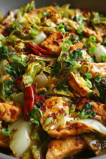 Chinese Chicken Cabbage Stir-Fry