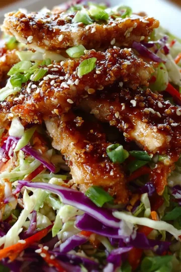 Crunchy Sesame Ginger Chicken Slaw