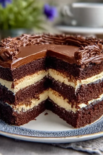 Chocolate Cake with Cream Cheese Filling
