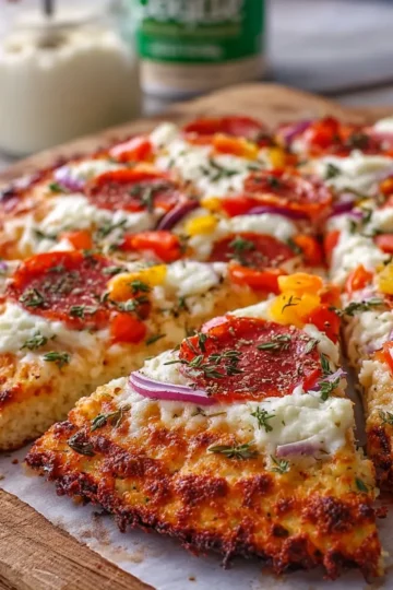 Crispy Two Ingredient Cottage Cheese Pizza Crust