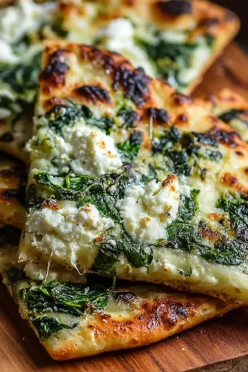 Spinach Ricotta 4-Cheese Flatbreads