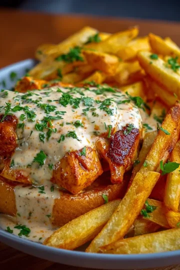 Ultimate Creamy Paprika Chicken with Crispy Fries