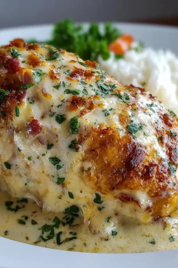 Smothered Cheesy Sour Cream Chicken