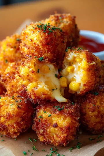 Crispy Corn Cheese Bites