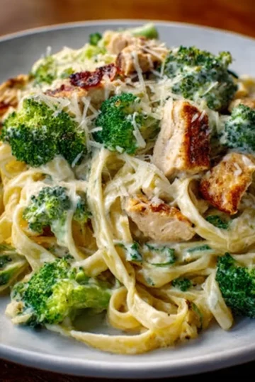 Ultimate Creamy Chicken & Broccoli Fettuccine Alfredo
